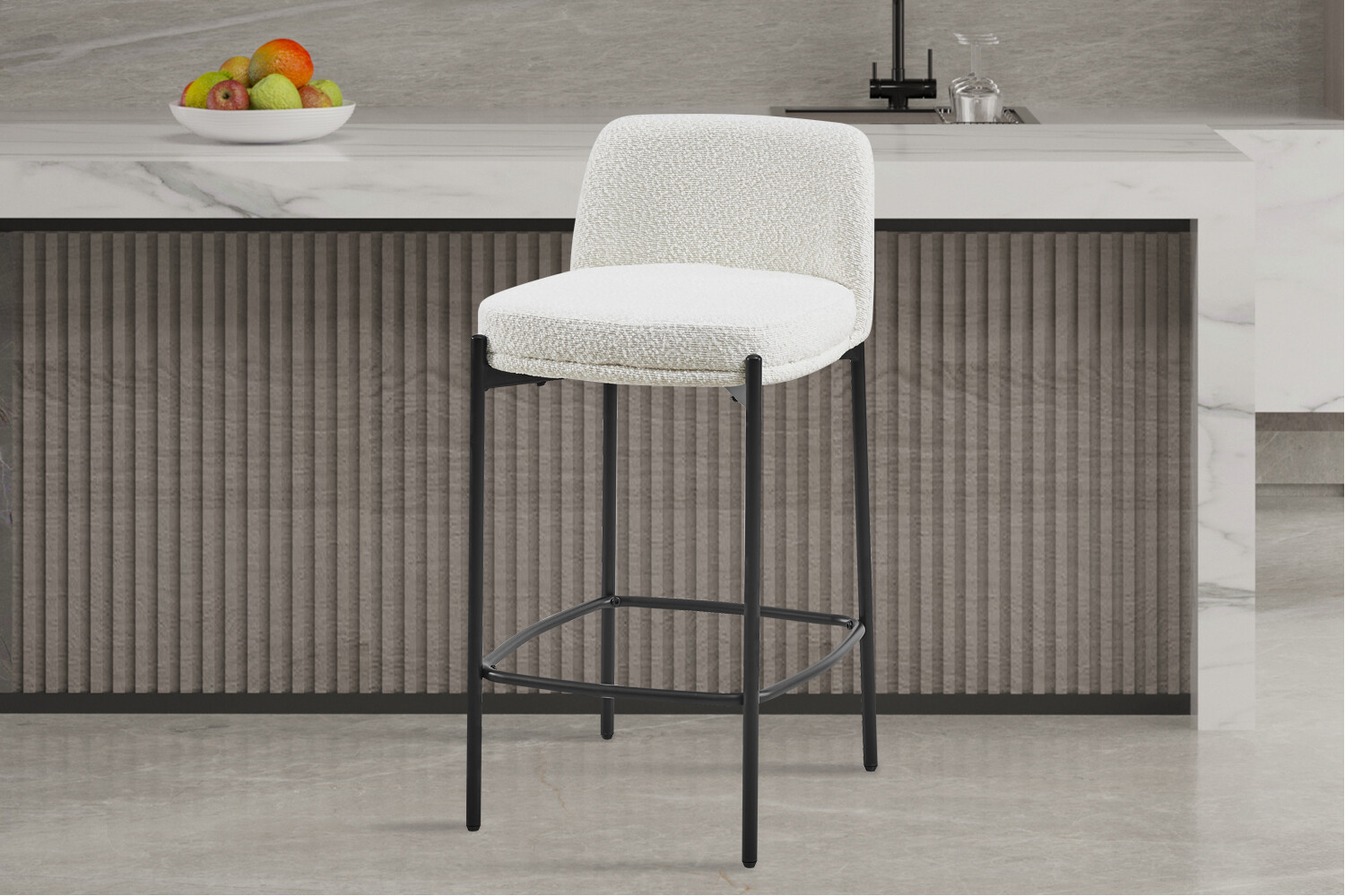 Elly (Fabric bouclé white)