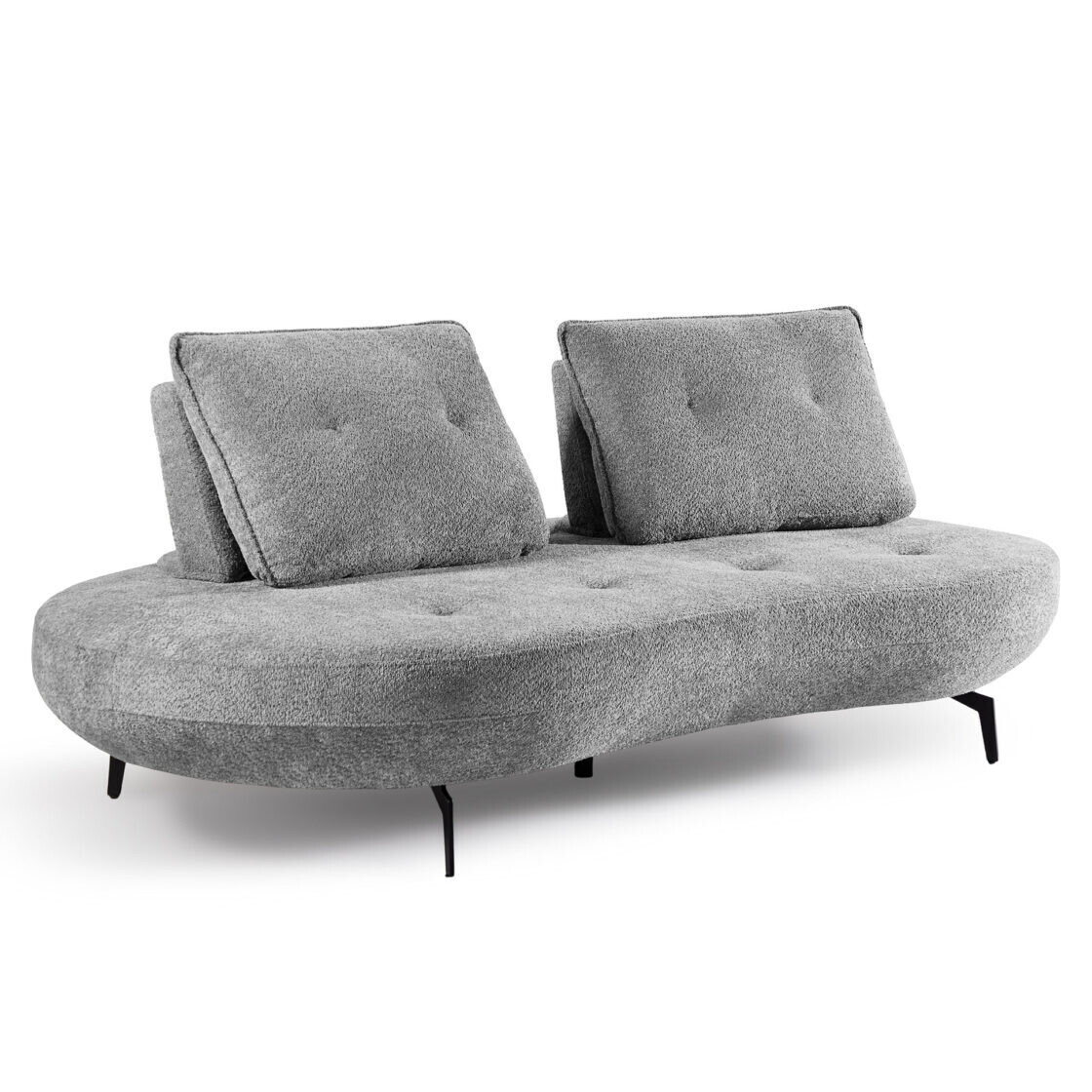 Passy (Fabric bouclé light grey)