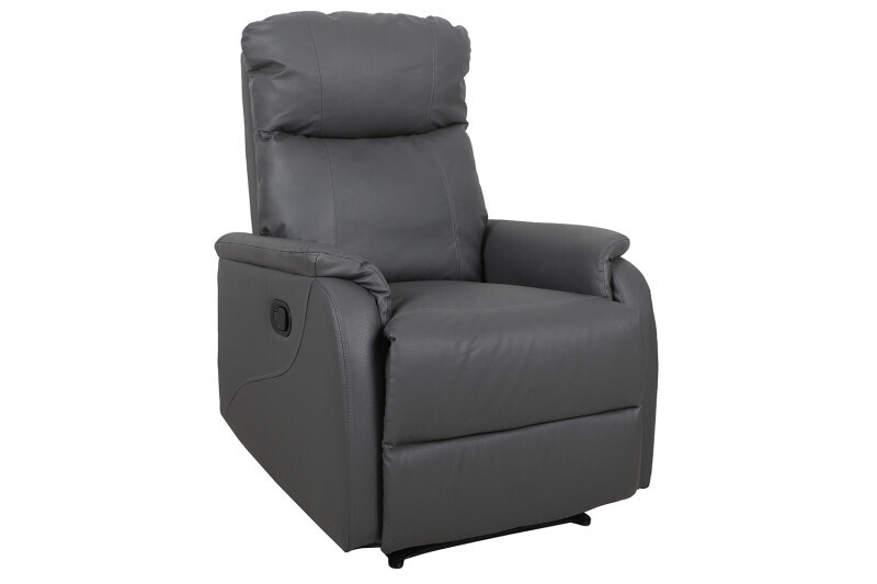 Kio in lederlook grijs (Manuelle relax)