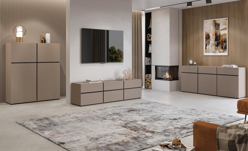 Crossy livingroom (Taupe congo)