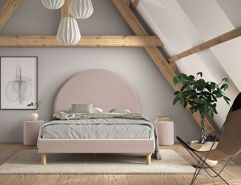 Lune 140x200cm with slatted (Bouclé fabric)