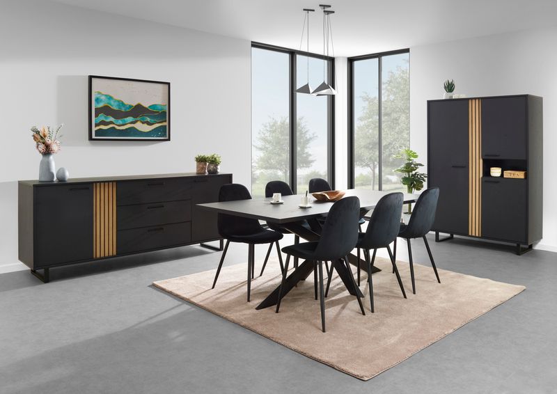 Eetkamer : Fary (Zwart Eiken) Eetkamer : Fary (Zwart Eiken)