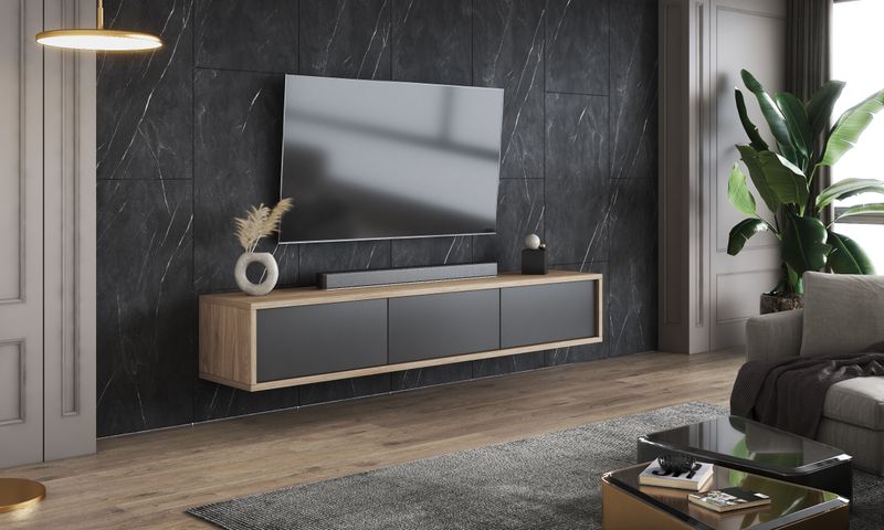 Friday (Hout/Antraciet) 180cm