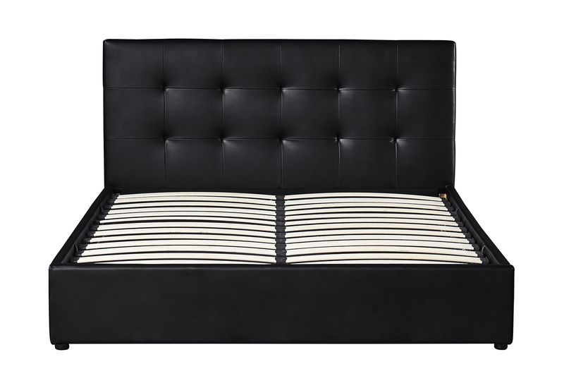Porti 160x200cm (lederlook zwart)