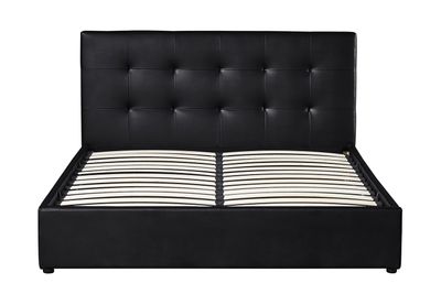Porti 160x200cm (lederlook zwart)
