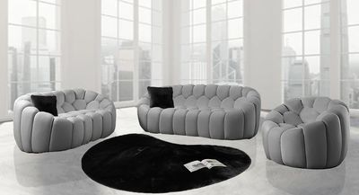 Bolla 3/2/1 seater (Teddy fabric grey)
