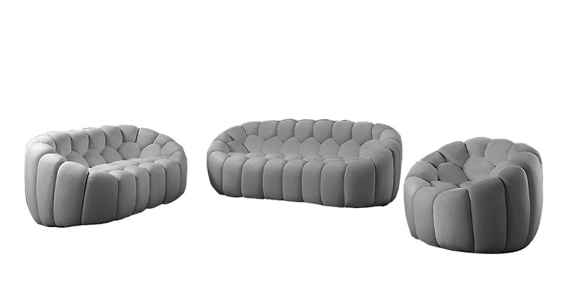 Bolla 3/2/1 seater (Teddy fabric grey)