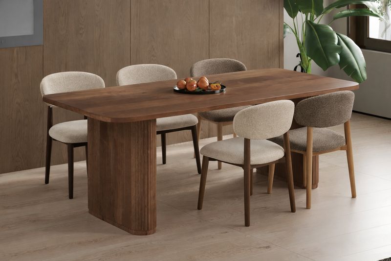 Dining table : Jan 200x100cm (Mango wood light brown)