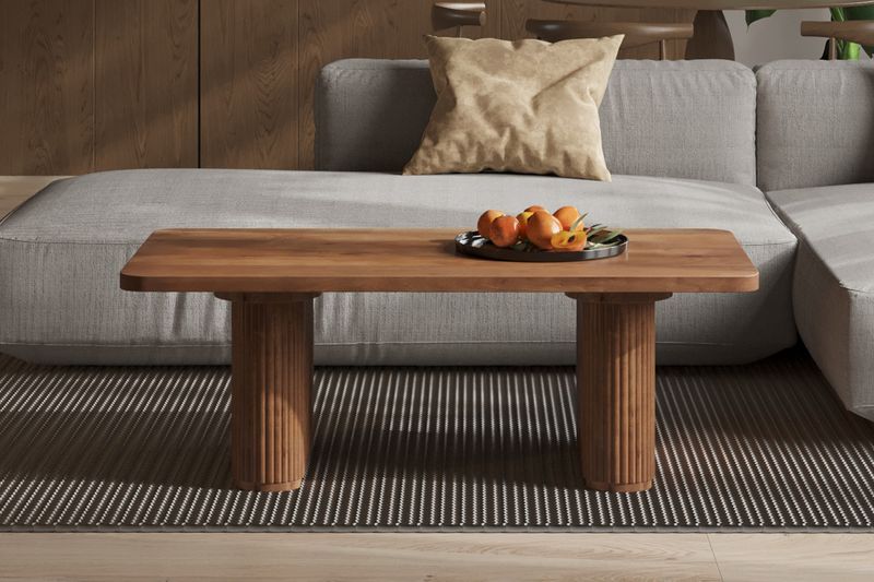 Coffee table : Jan 120x60cm (Mango wood light brown)