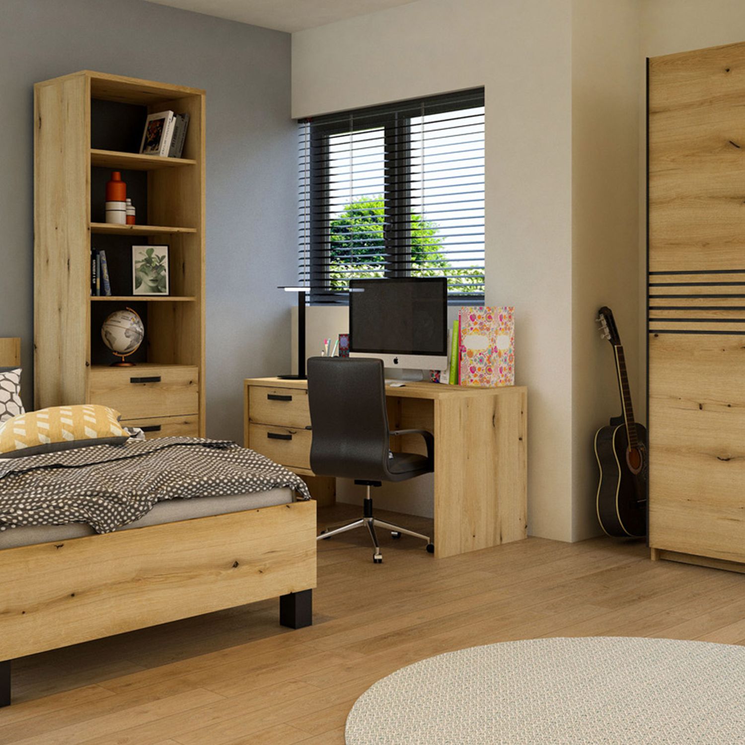 Kato : Office table with 2 drawers