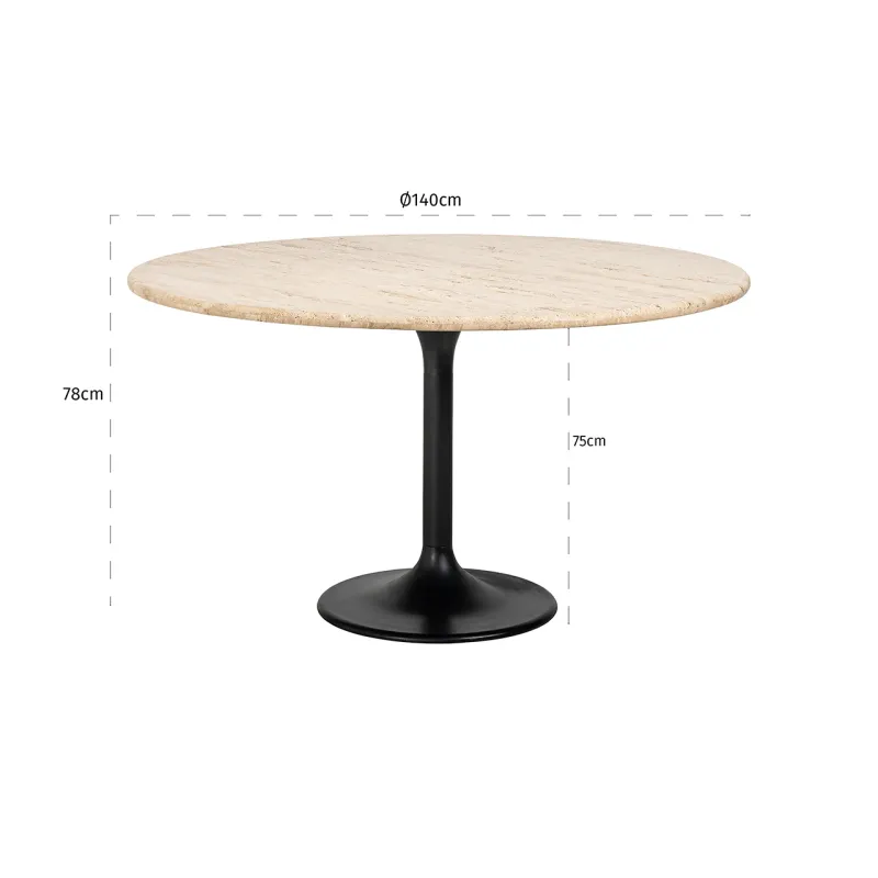 Hampton dining table Ø 140cm