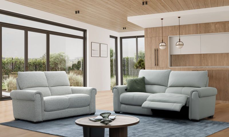 Claudia 3+2: Fabric grey (With 2 electrical relax)