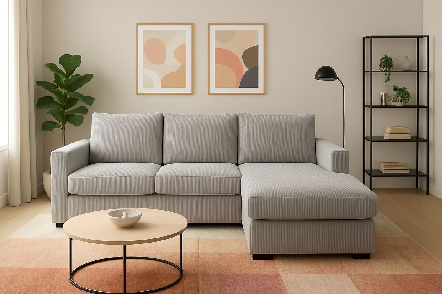 Loft (Ribbed velvet) with bed &amp; box