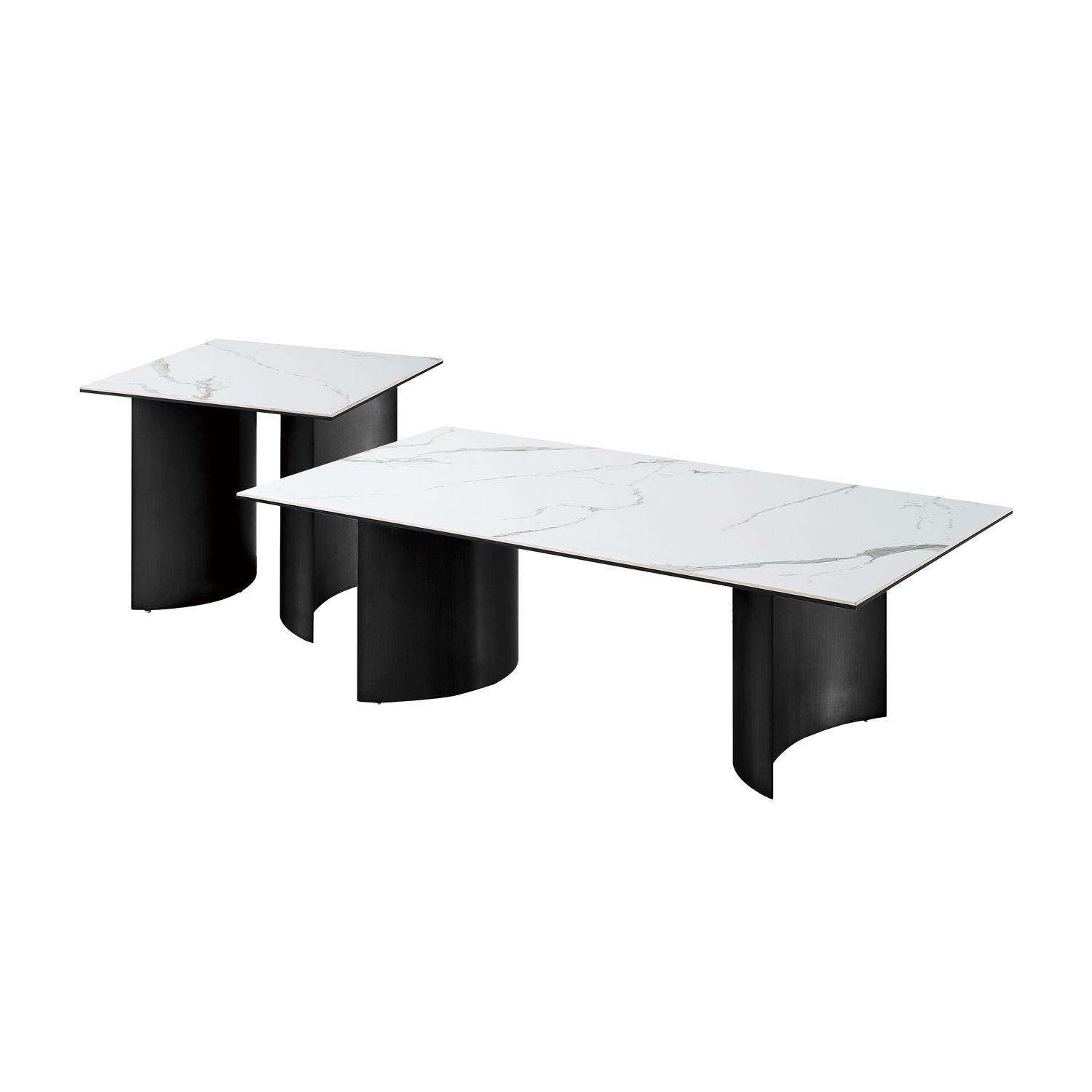 Napoli set (2pcs) : coffee table + side table (ceramic)