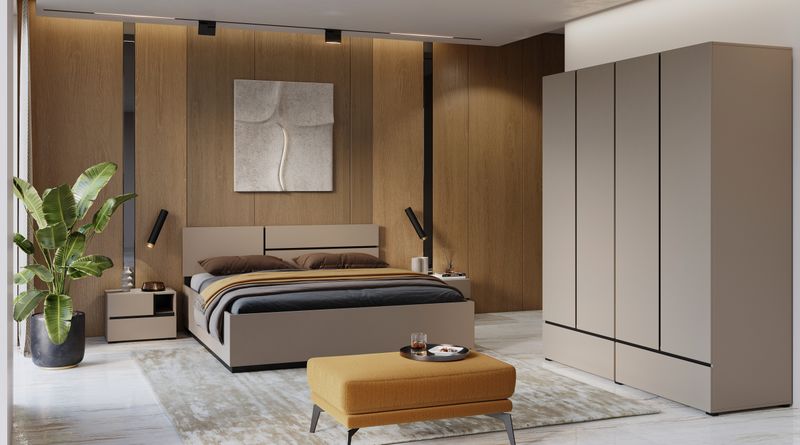 Crossy slaapkamer (Taupe congo)