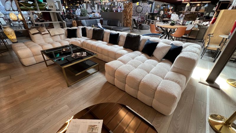 Balance 4 elem. (Fabric bouclé white)