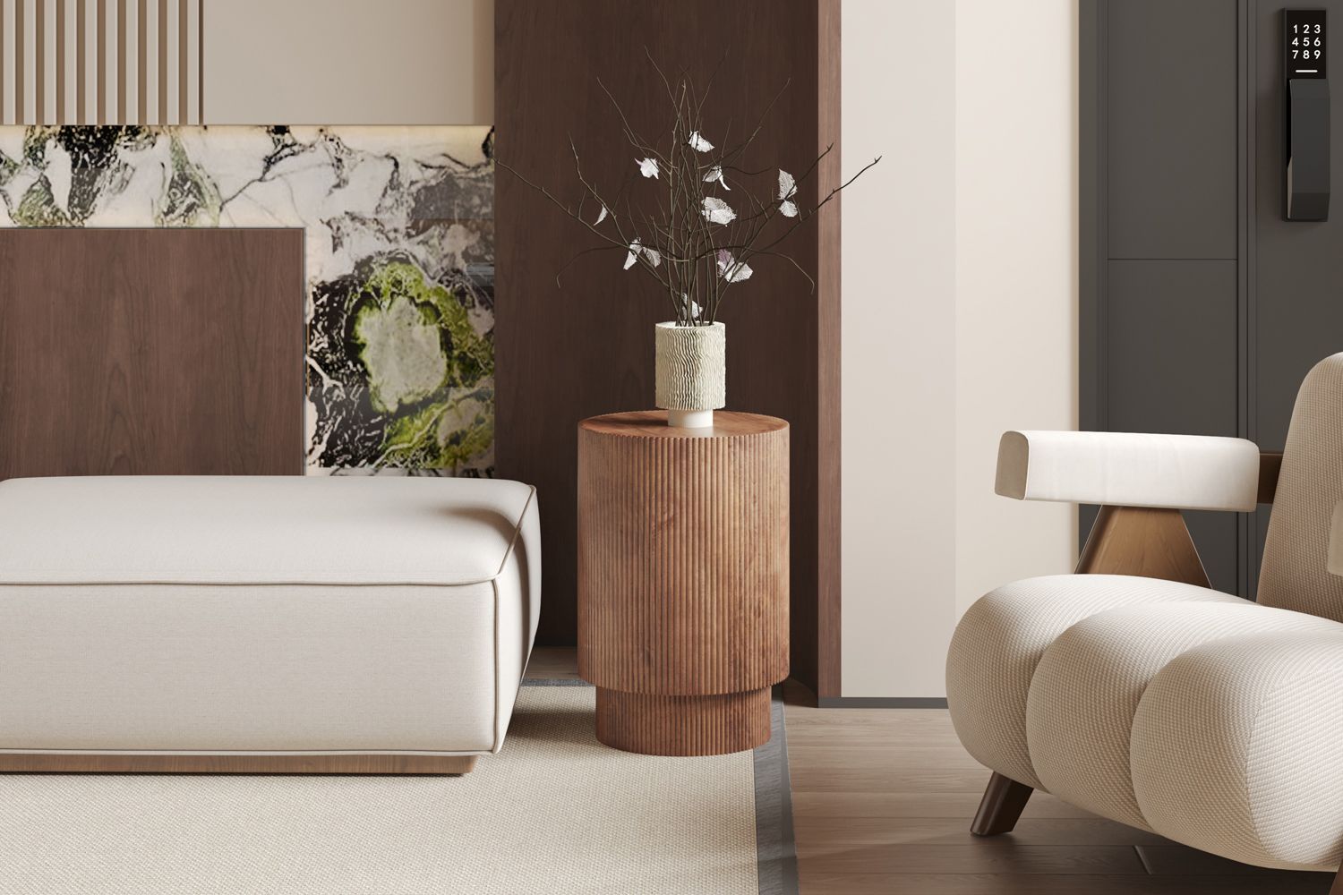 Tor : side table in Mango wood