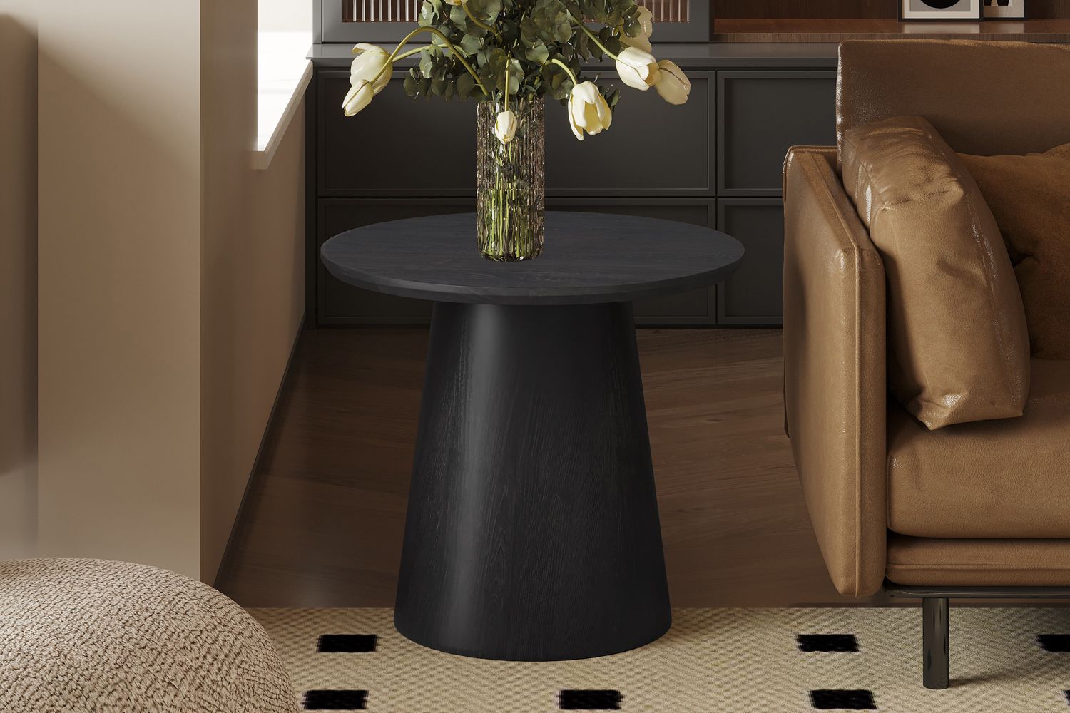 Miklo : side table 60cm (decor dark brown)
