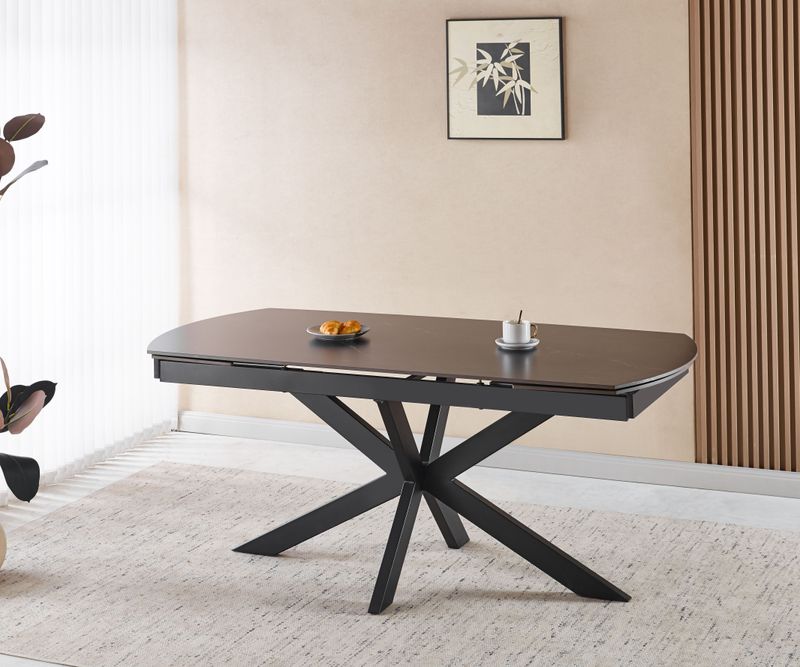 Berlin (Extendable dining table in black ceramic) 2 dimensions