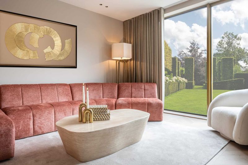 Fictus coffee table 125cm Travertine faux (Beige)