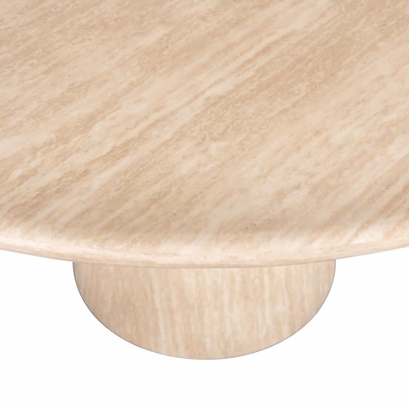 Fictus dining table Ø 140cm Travertine faux (Beige)