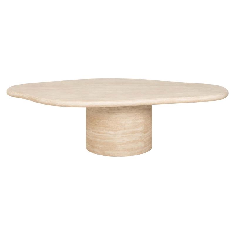 Fictus coffee table 130cm Travertine faux (Beige)