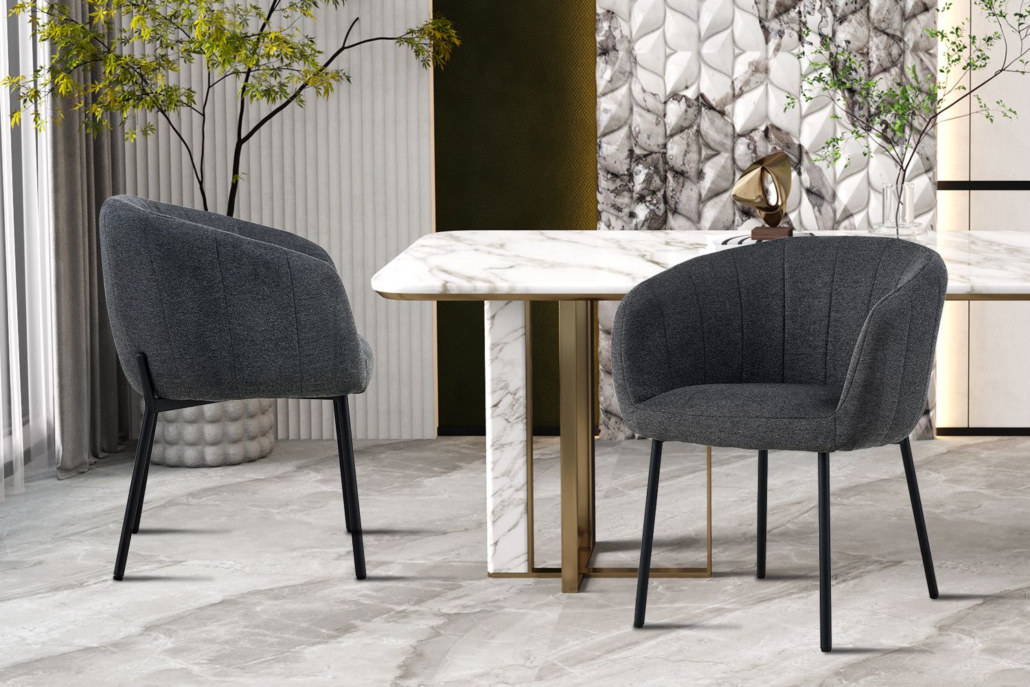 Sevy (Fabric Dark Grey)