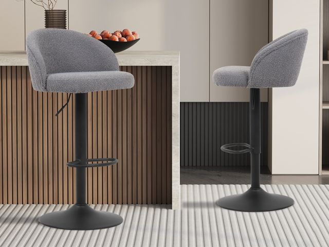 Ary (Tissu bouclé gris)