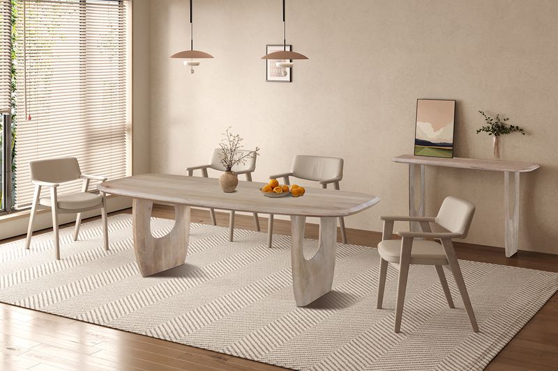 Raga (mango wood almond color) dining table 200x100cm