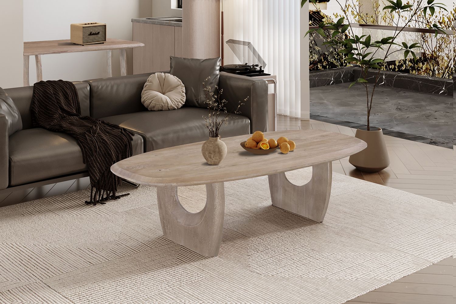 Raga (mango wood almond color) coffee table 130x70cm