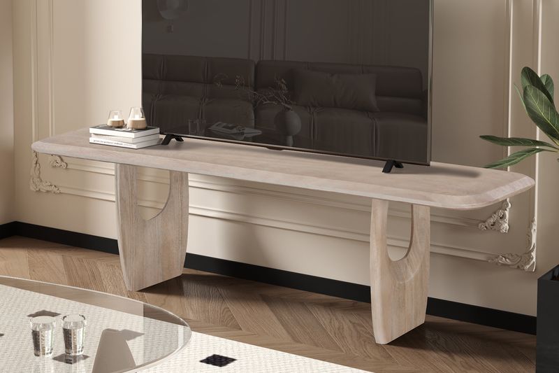 Raga (mangohout, amandelkleur) TV-meubel 160x45cm