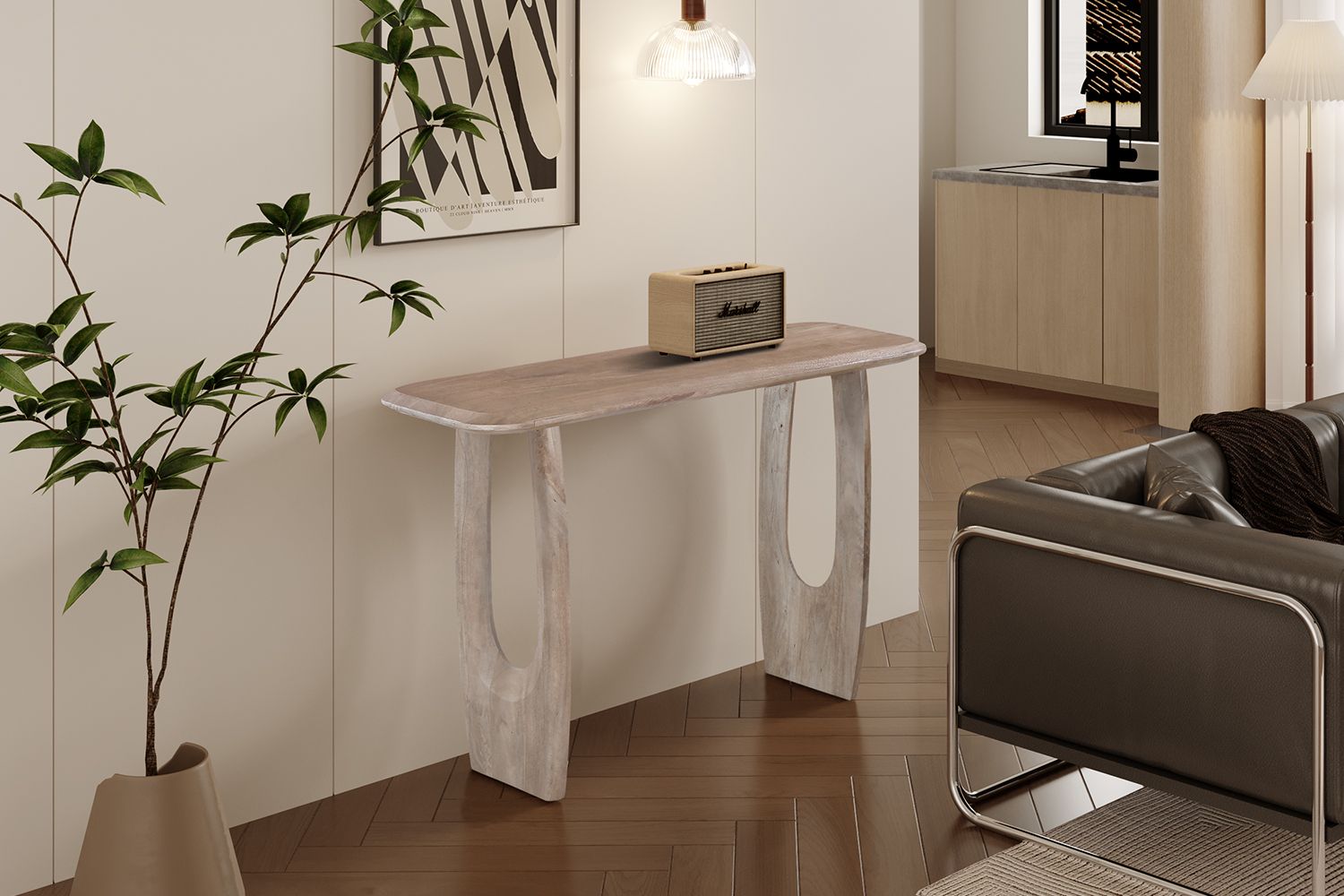 Raga (mango wood almond color) console 120x40cm