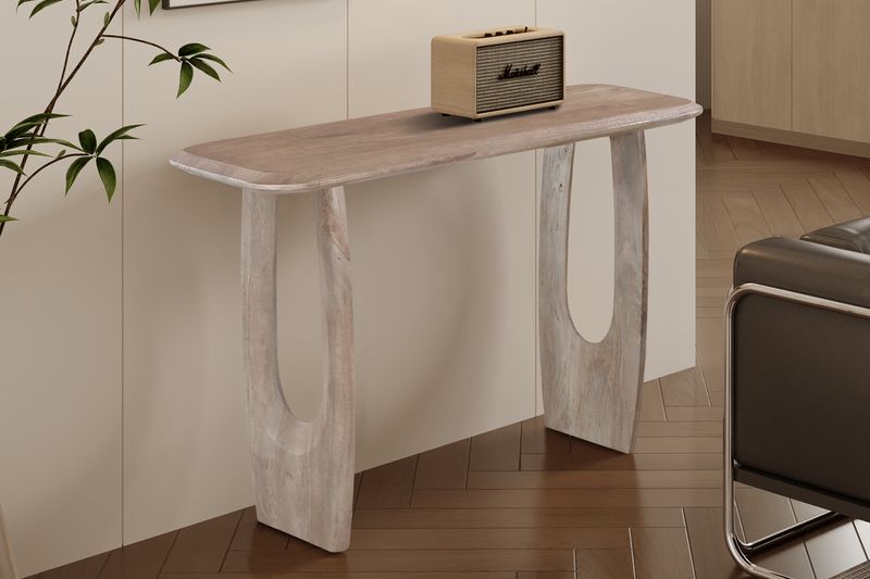 Raga (mangohout, amandelkleur) console 120x40cm