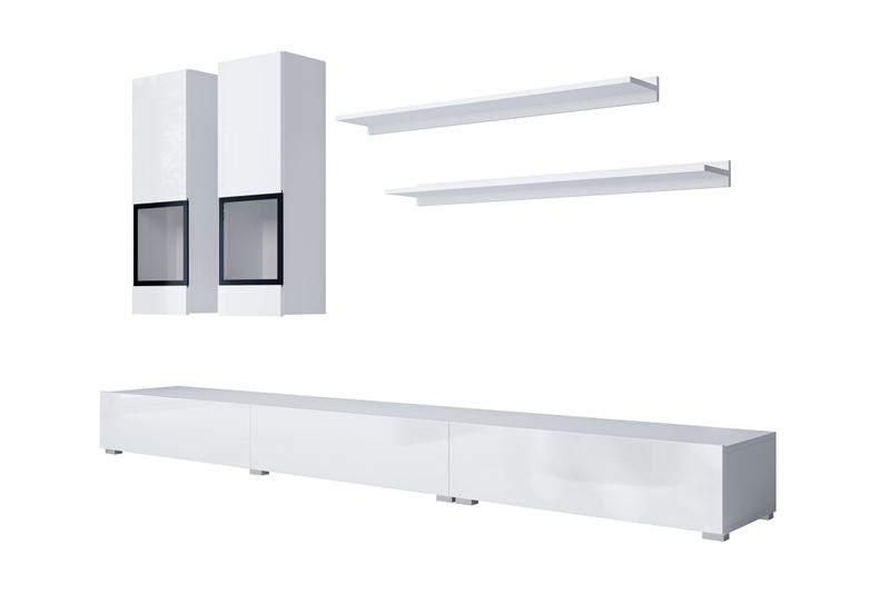 TV Set : Baros (kleur Wit mat &amp; hoogglans) 270cm