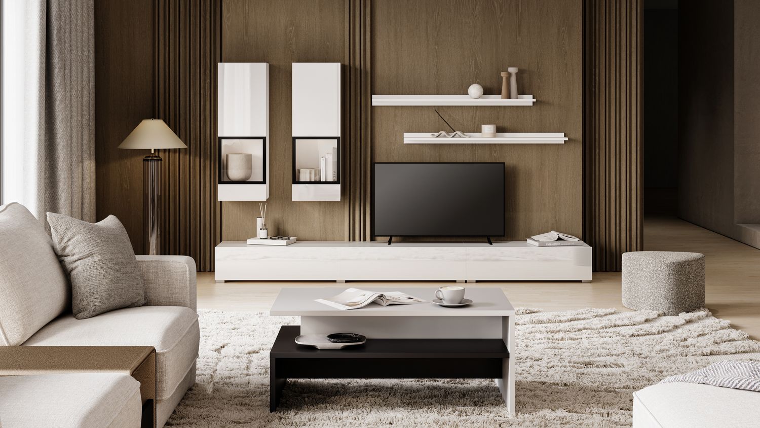 TV set : Baros (White mat &amp; highgloss color)