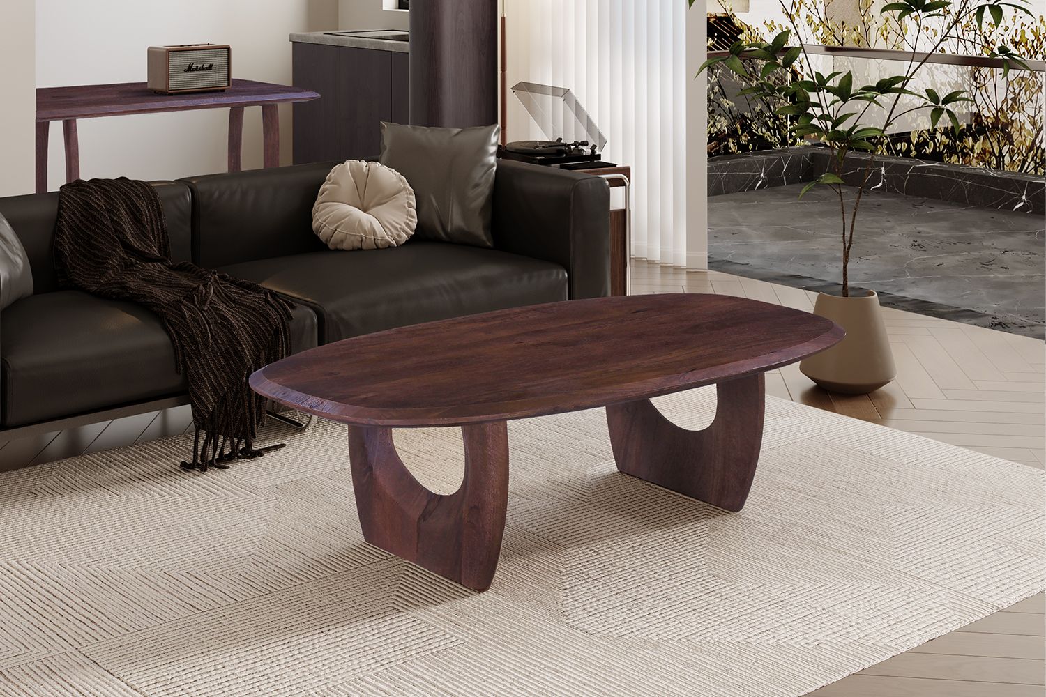 Raga (mango wood dark brown color) coffee table 130x70cm