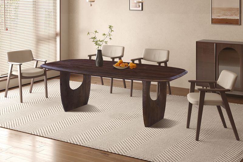 Raga (mango wood dark brown color) dining table 200x100cm