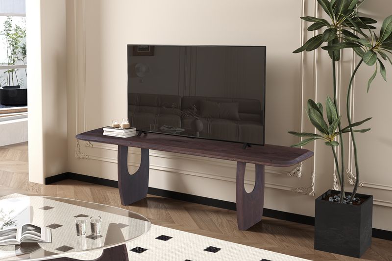 Raga (mango wood dark brown color) TV stand 130x70cm