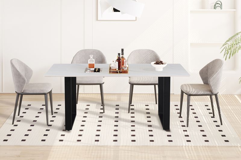 Posei 180x90cm white stone