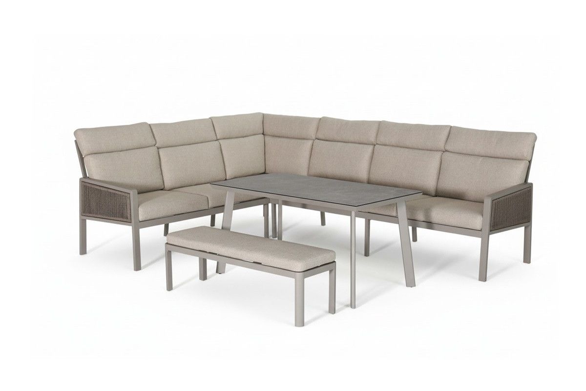 Antony dining lounge corner set (cream)