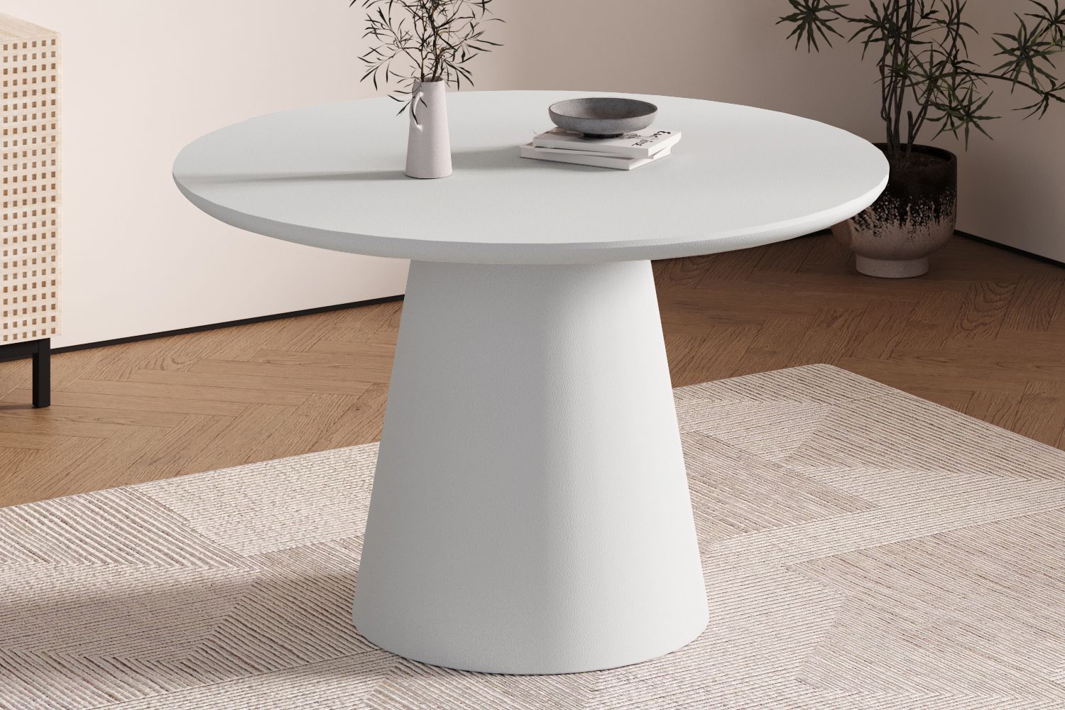 Dining table round: Vira Ø120cm (Cement Ecru)
