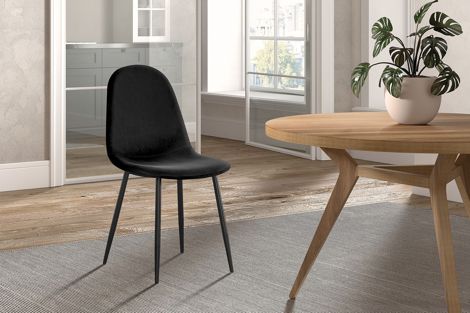 Beyi (Fabric Black Velvet)