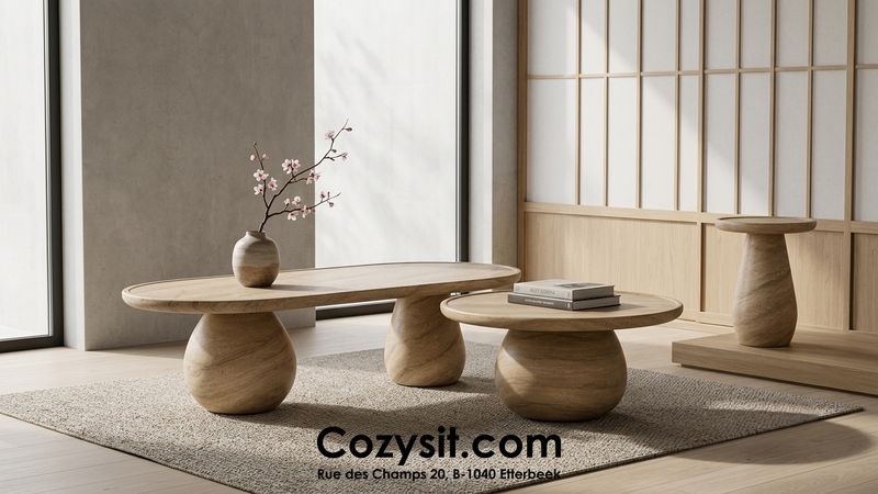 Salontafel : Sphere - beige travertine (GRC)