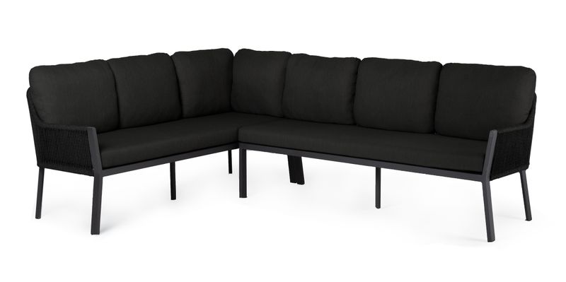 Livia Lounge : hoek (zwart)