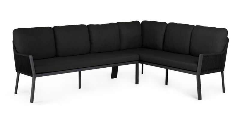 Livia Lounge : hoek (zwart)