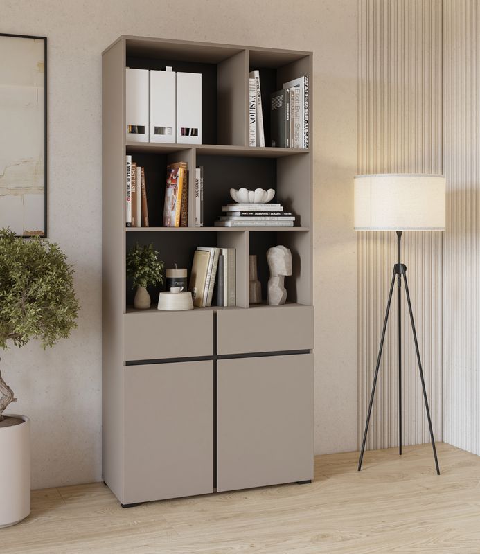 Crossy bibliotheek (Taupe congo)