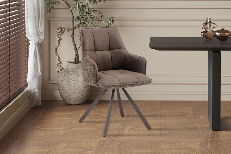 Solenna 360° (Bouclé stof/Microvezel) Bruin