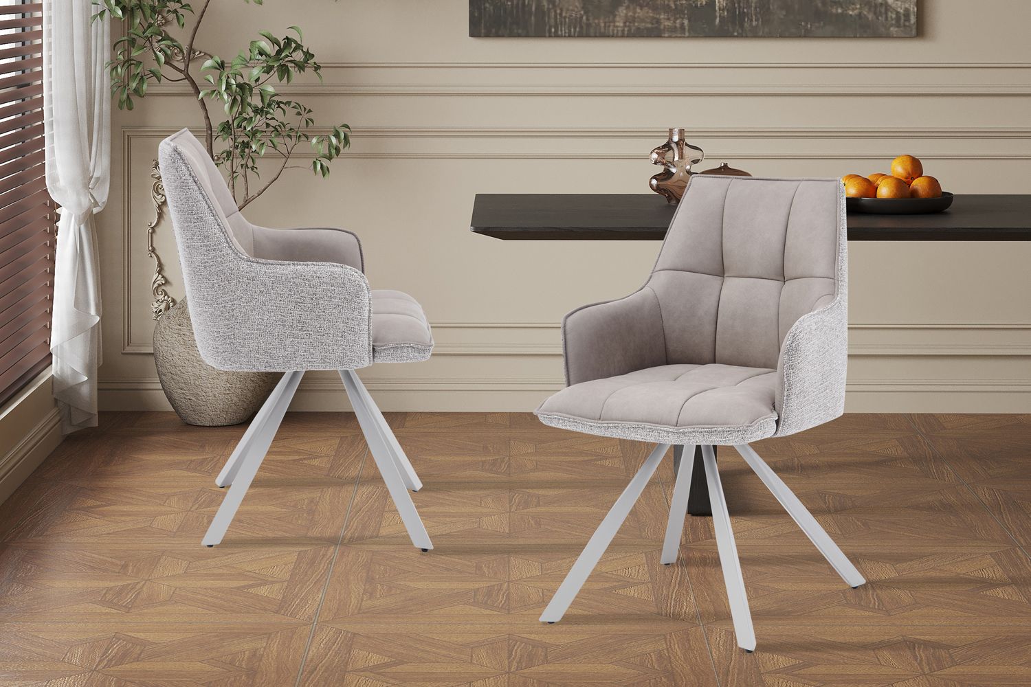 Solenna 360° (Bouclé fabric/Microfiber) Beige