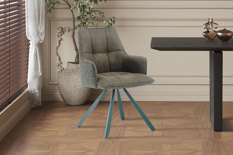 Solenna 360° (Bouclé stof/Microvezel) Groen