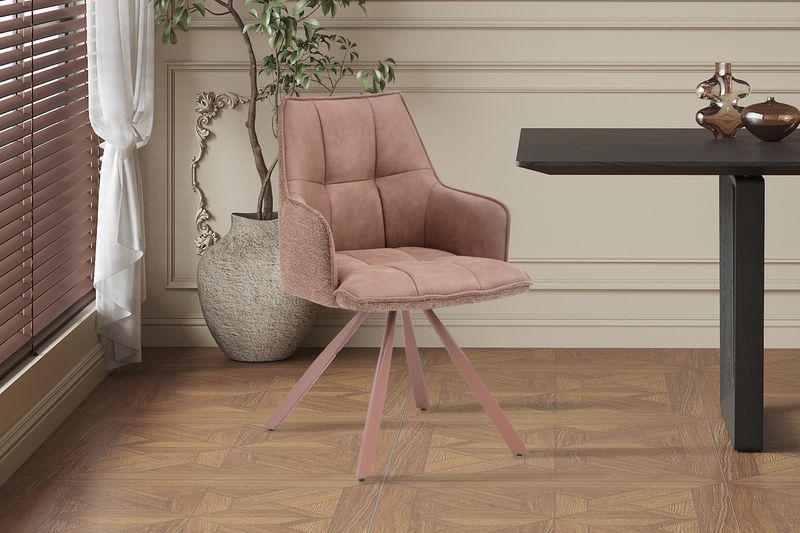 Solenna 360° (Bouclé stof/Microvezel) Roze